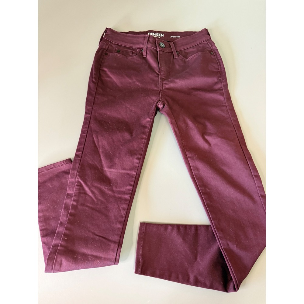 Denizen from Levis Womens Burgundy Jeggings Skinny Pants W26 Size 3 32897-0132